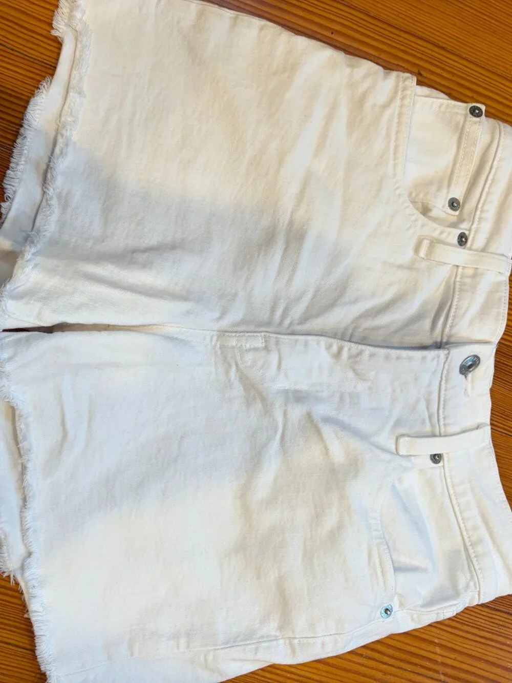 J. Crew High-rise denim short in white size 24